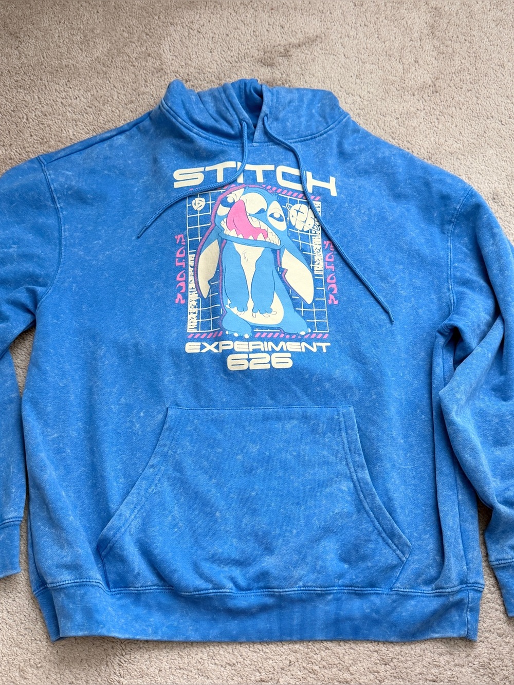 Disney's Lilo & Stitch "Experiment 626" Acid-Wash Hoodie